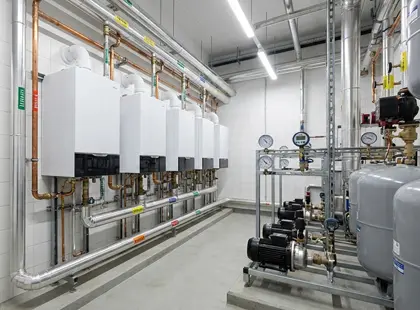 Installation de chaufferie collective à condensation à Bruxelles